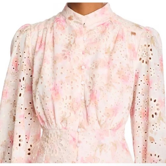 NWT! Bardot Hendry Long-Sleeve Floral Lace Mini Dress - Multiple 🪐 - Picture 8 of 13